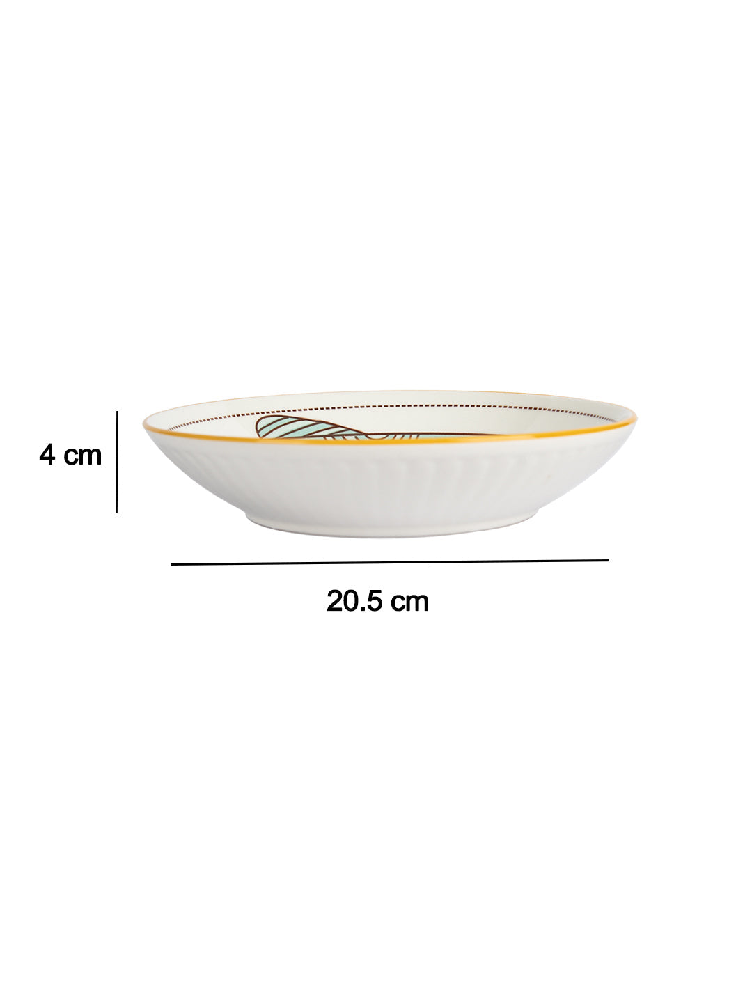 VON CASA Ceramic Kid Plate - Yellow, 600Ml
