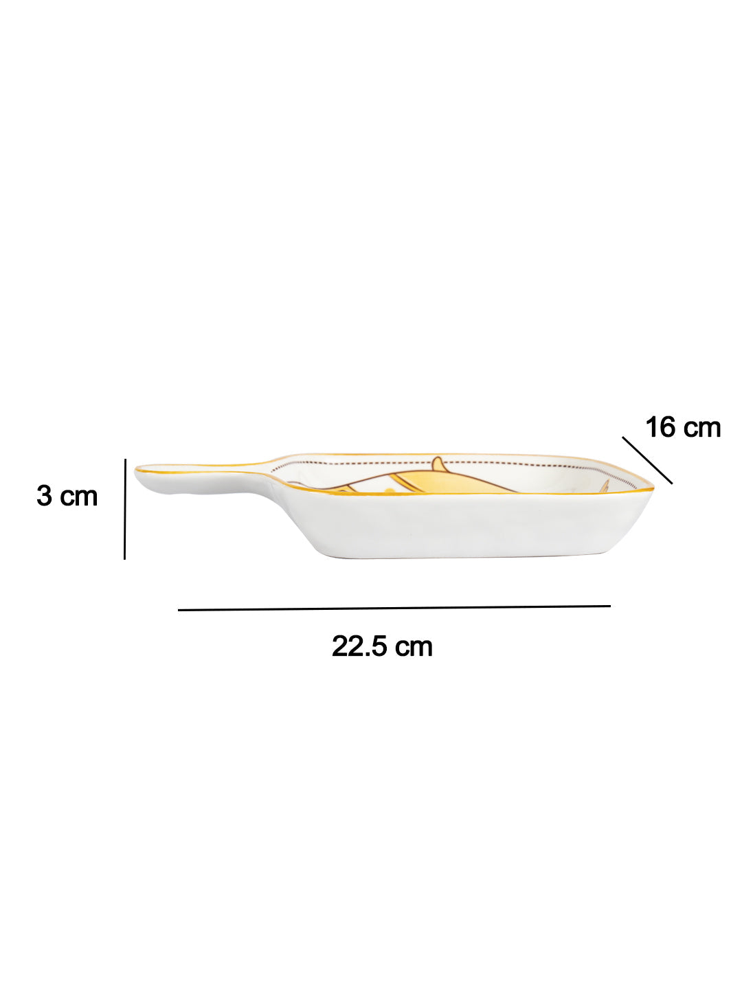 VON CASA Nordic Ceramic Baking Pan With Handle - Yellow