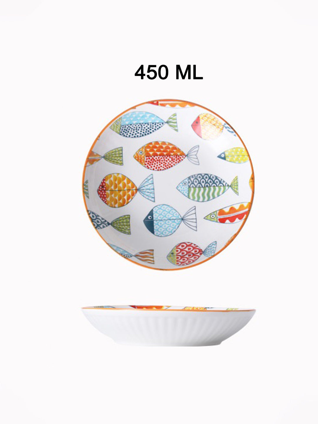 VON CASA Round Ceramic Serving Bowl - Multicolor