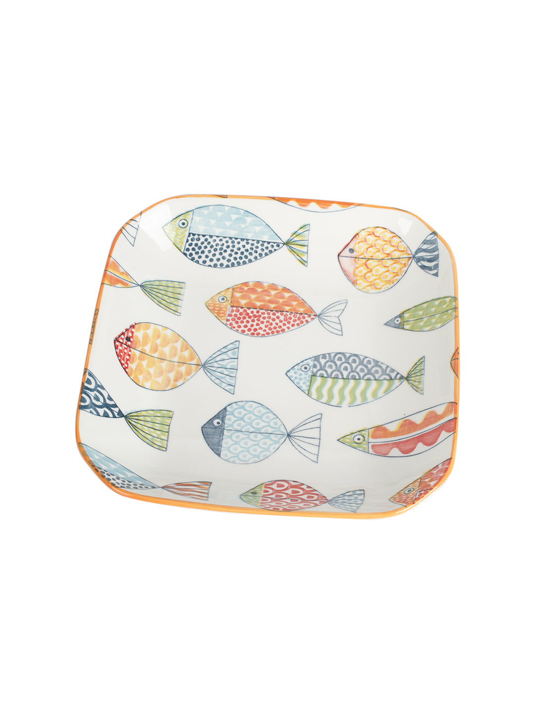VON CASA Round Ceramic Dinner Plates - Multicolor