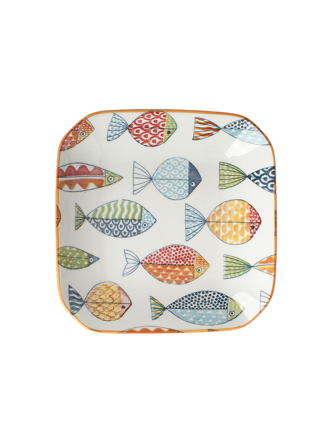 VON CASA Round Ceramic Dinner Plates - Multicolor