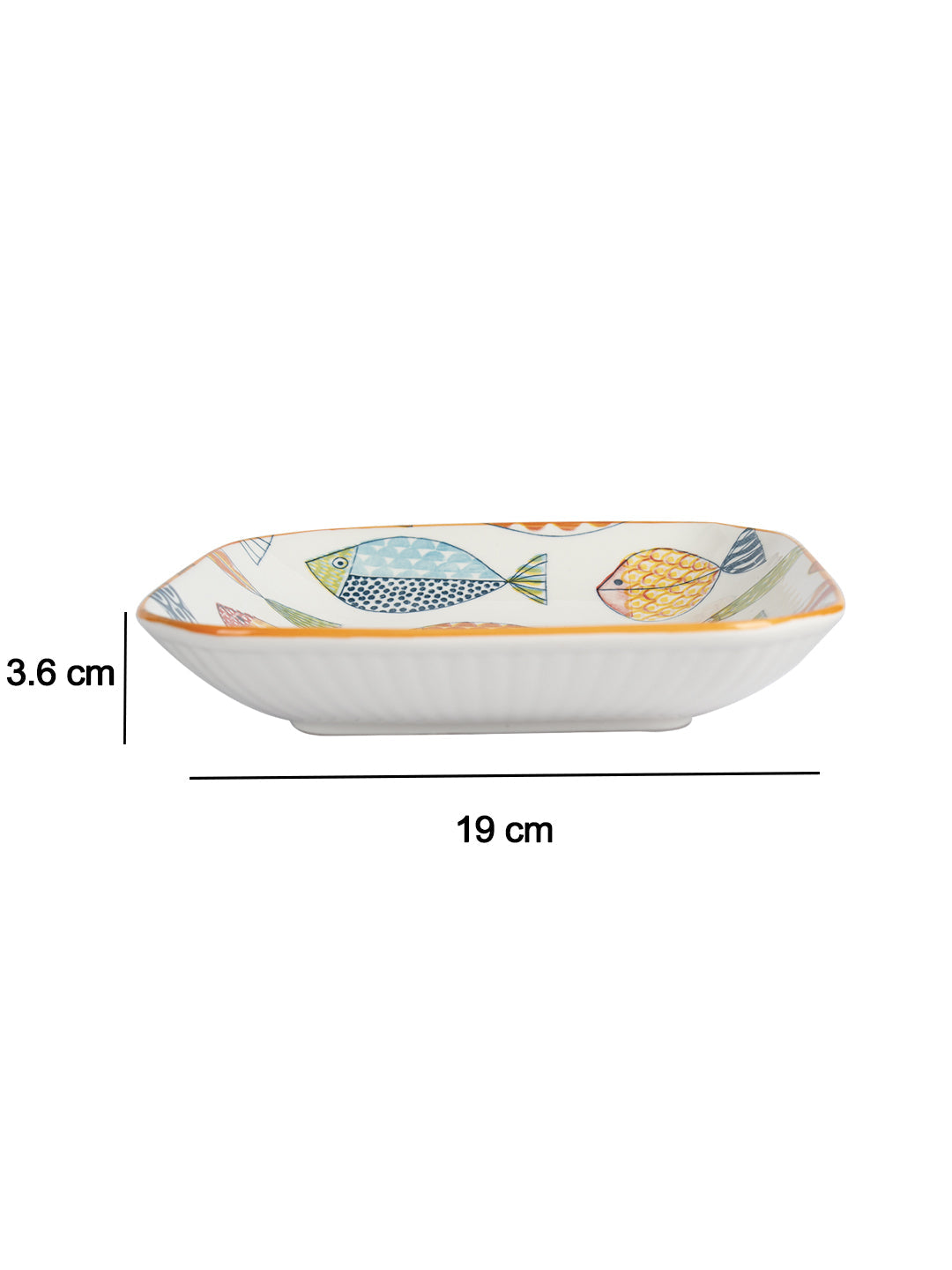 VON CASA Round Ceramic Dinner Plates - Multicolor