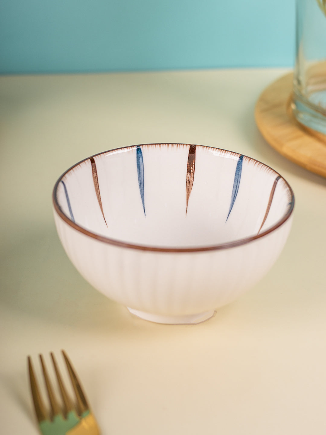 VON CASA Round Tableware Ceramic Serving Bowl - Off White