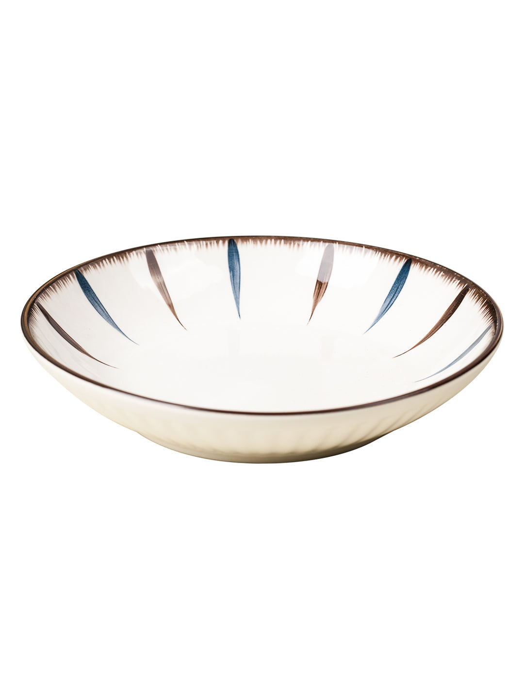 VON CASA Round Ceramic Dinner Plates - Off White
