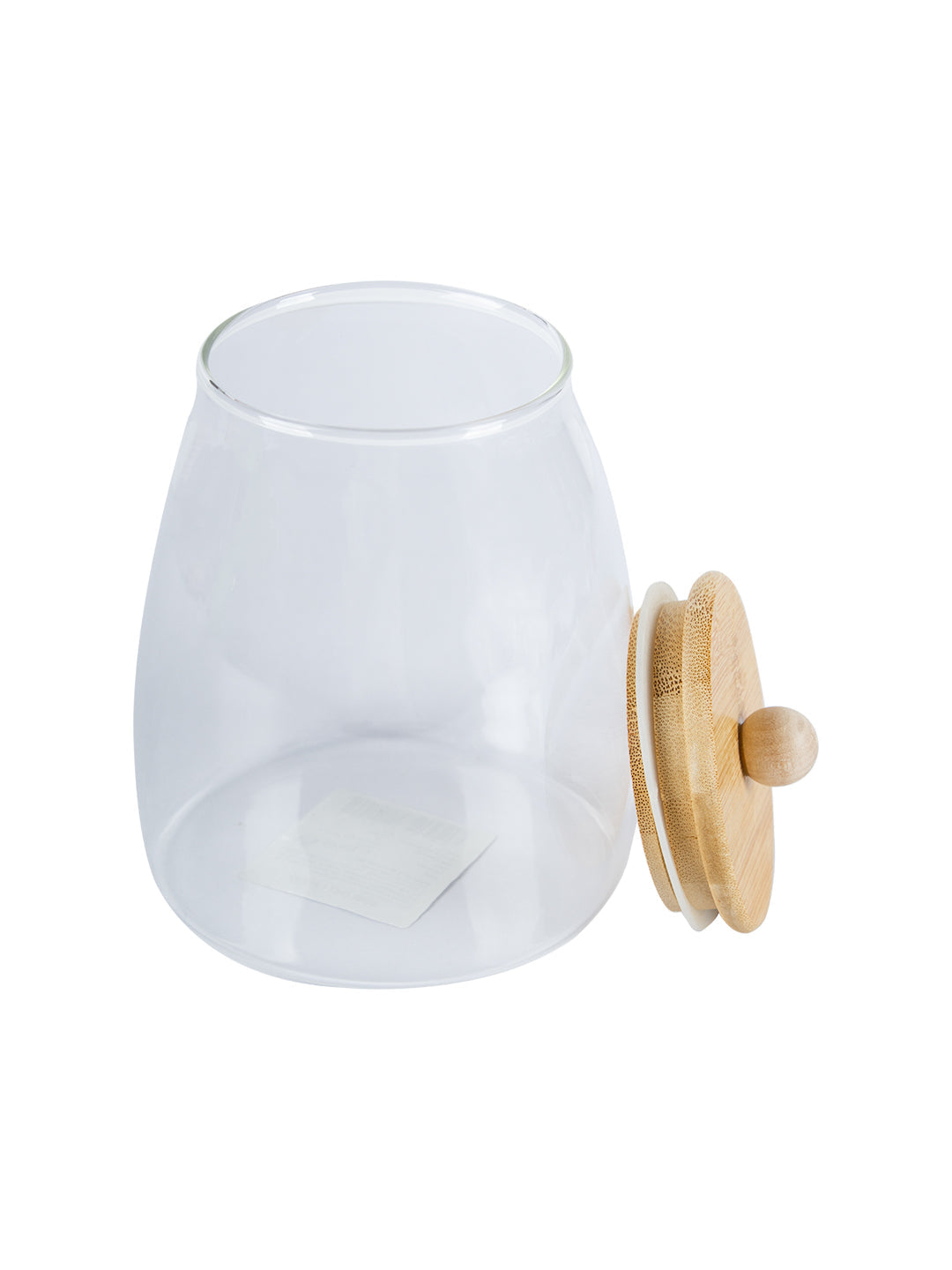 VON CASA Transparent Canister Jar With Lid - Glass, Transparent