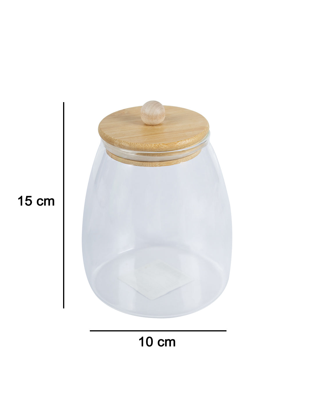 VON CASA Transparent Canister Jar With Lid - Glass, Transparent