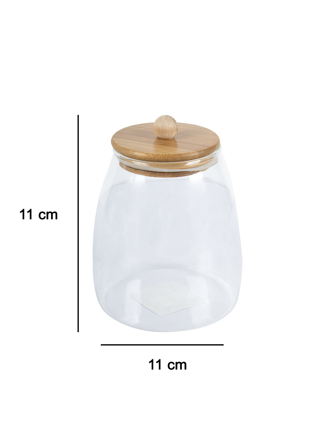 VON CASA Transparent Canister Jar With Lid - Transparent. Glass