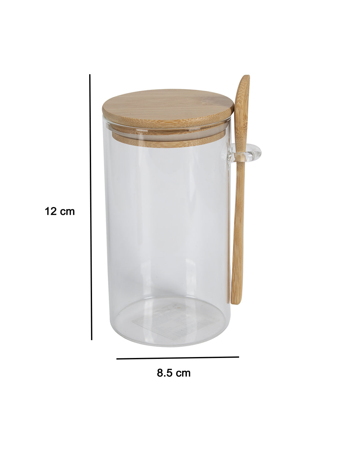 VON CASA Glass Jar With Lid And Spoon