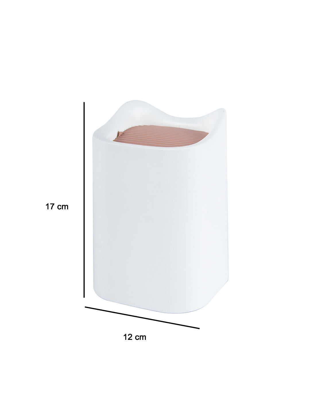 VON CASA Modern Table Dustbin - 1500ml, White