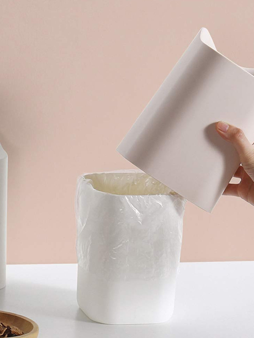 VON CASA Modern Table Dustbin - 1500ml, White