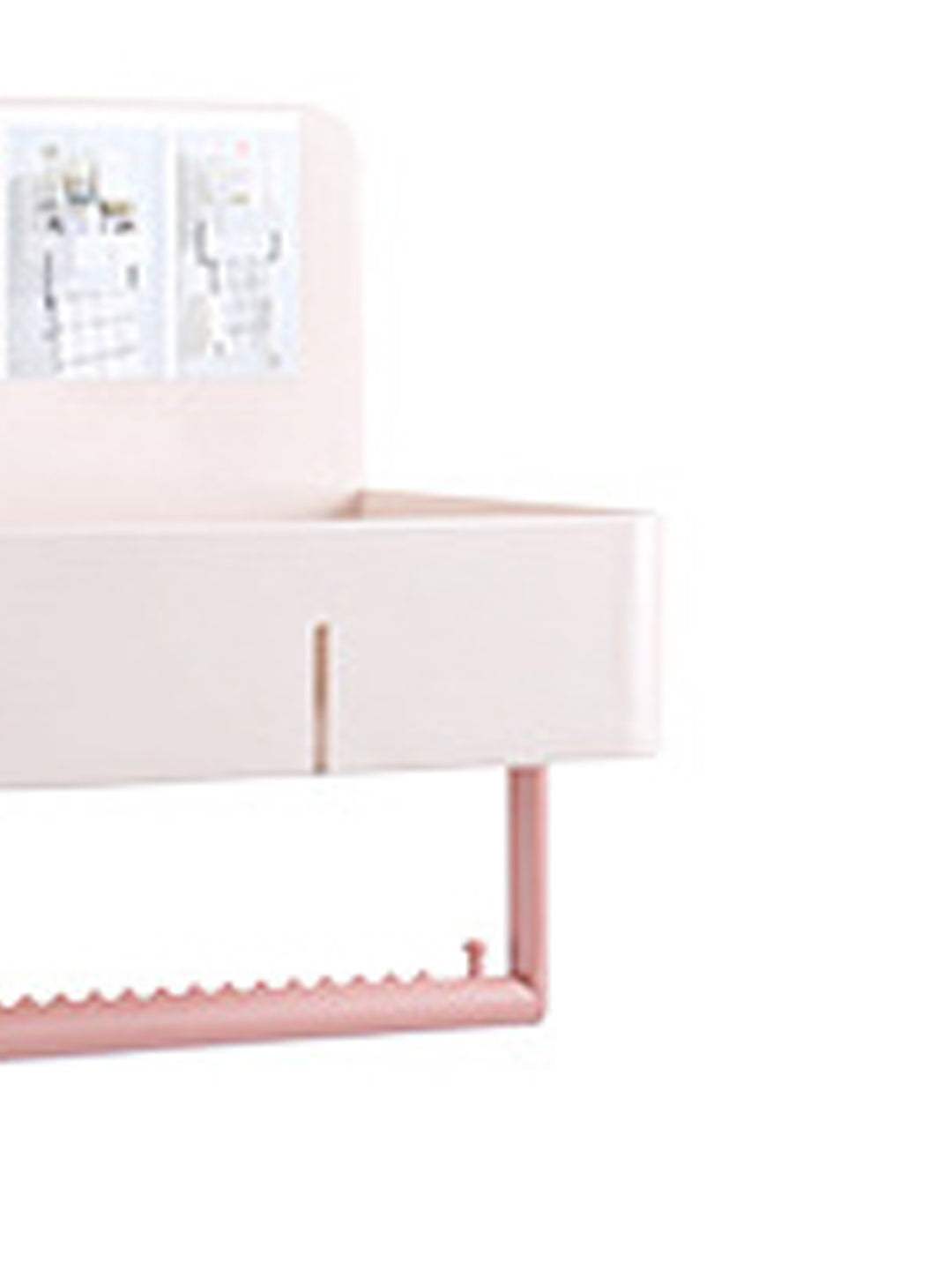 VON CASA Bathroom Storage Rack With Towel Bar - Light Pink