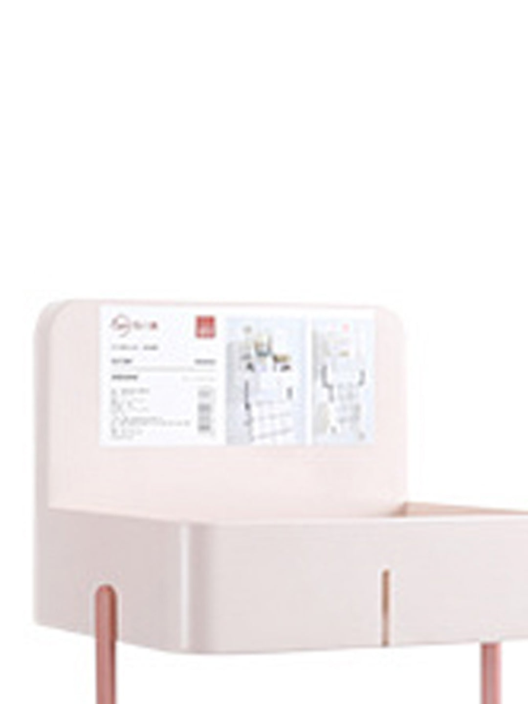VON CASA Bathroom Storage Rack With Towel Bar - Light Pink