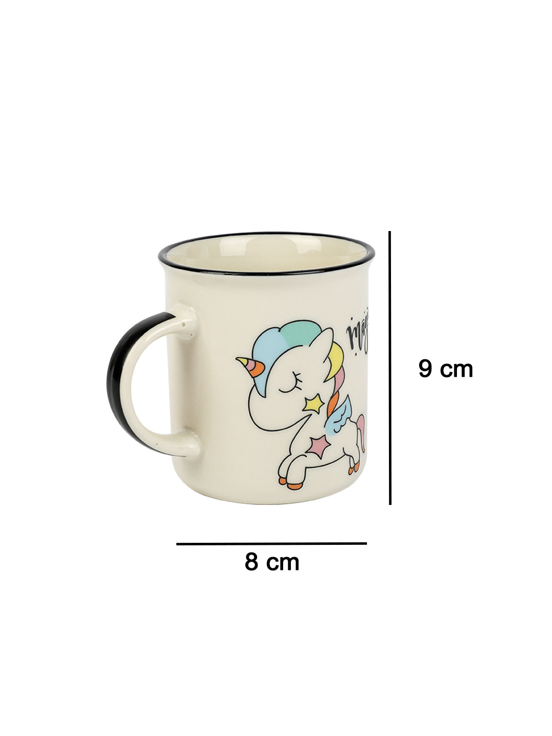 VON CASA 350Ml Kids "magic" Unicorn Mug - White
