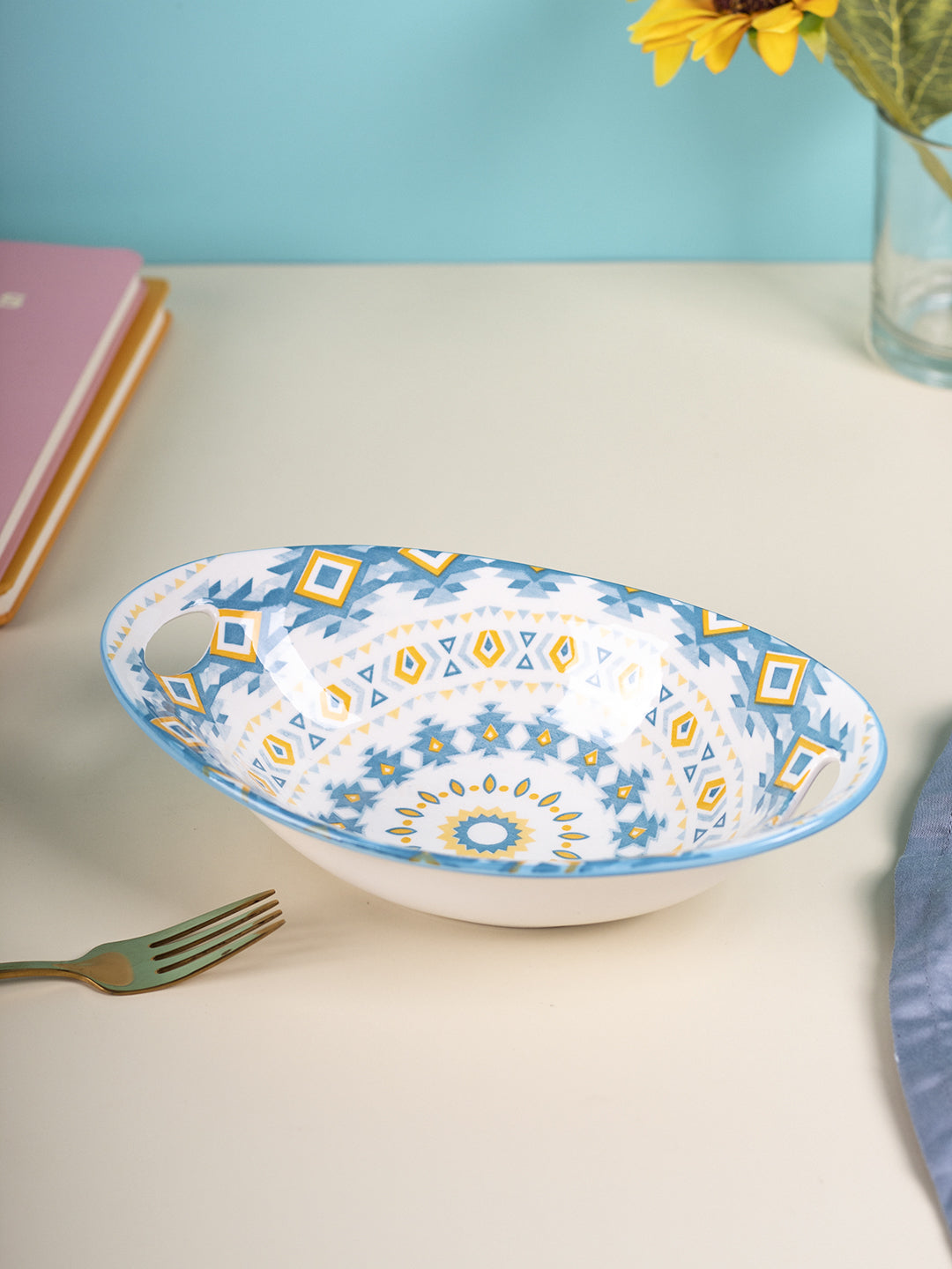 VON CASA Sky Blue Serving Platters