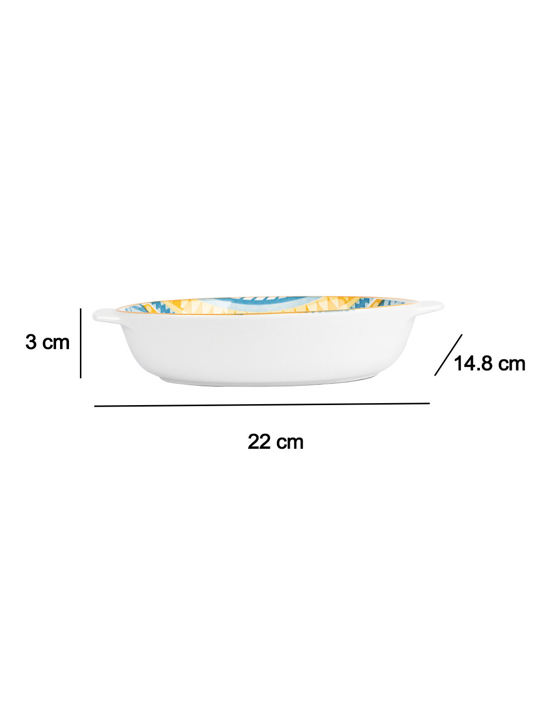 VON CASA Fancy Serving Platters - Skyblue, 500Ml