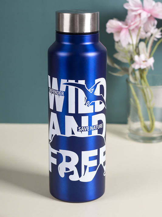 VON CASA Stainless Steel 750Ml Water Bottles - Navy Blue