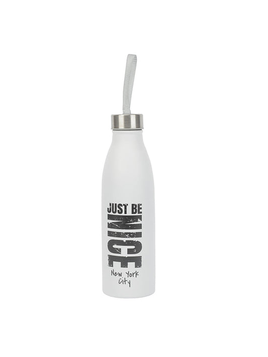 VON CASA 750Ml Stainless Steel Water Bottles With Rope - White