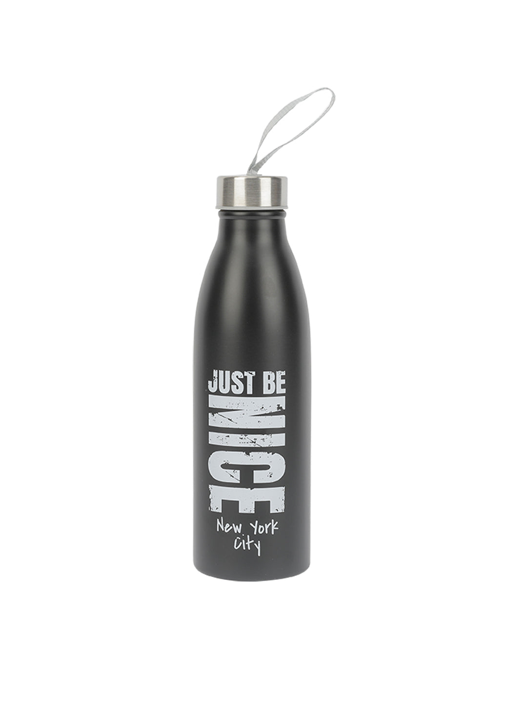 VON CASA 750Ml Stainless Steel Water Bottles With Rope - Black