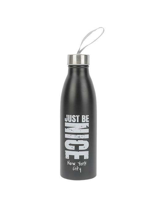 VON CASA 750Ml Stainless Steel Water Bottles With Rope - Black