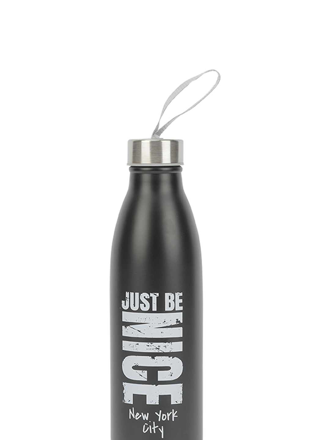 VON CASA 750Ml Stainless Steel Water Bottles With Rope - Black
