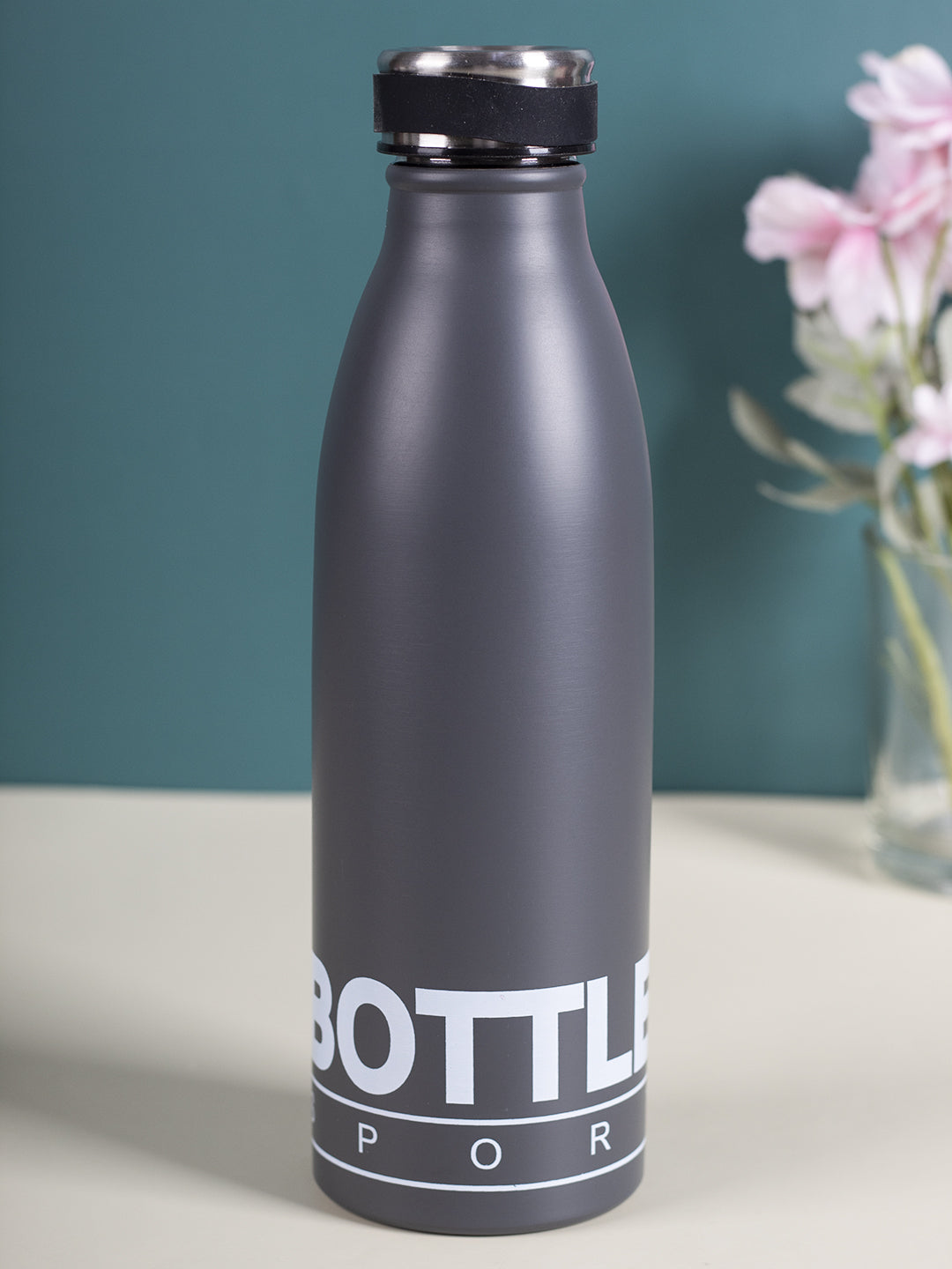 VON CASA 750Ml Top Stainless Steel Water Bottles - Grey