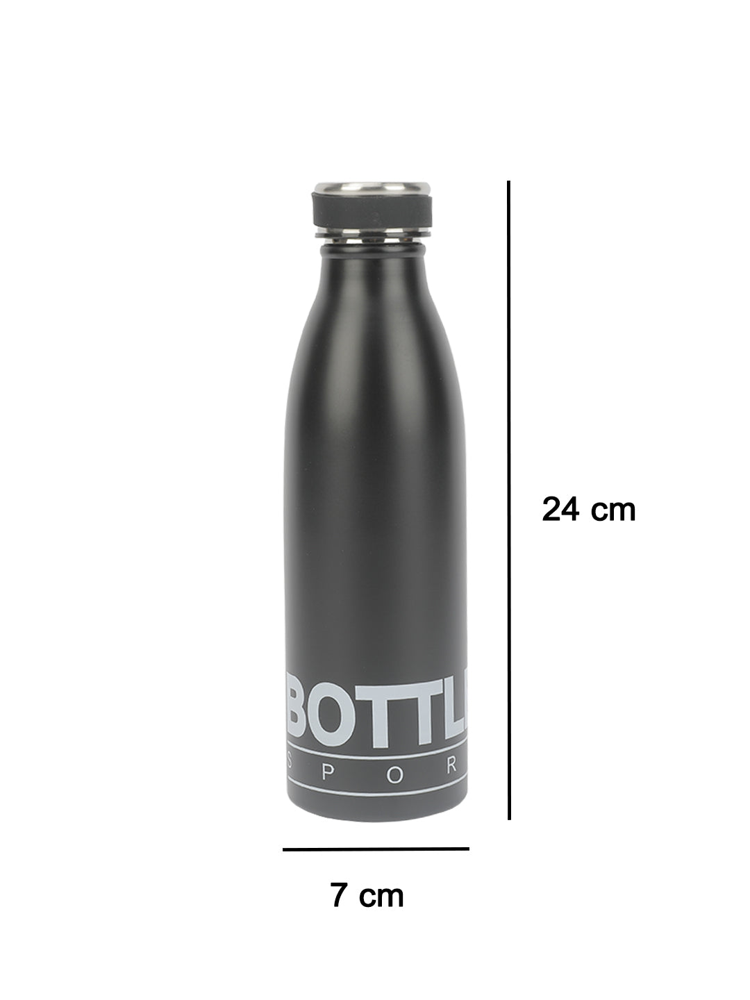 VON CASA 750Ml Top Stainless Steel Water Bottles - Black
