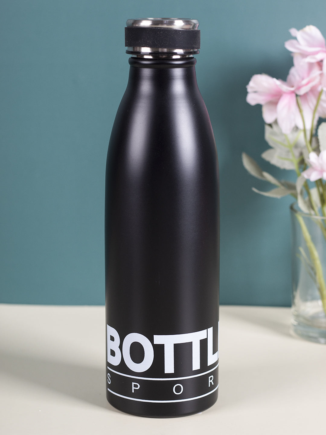 VON CASA 750Ml Top Stainless Steel Water Bottles - Black