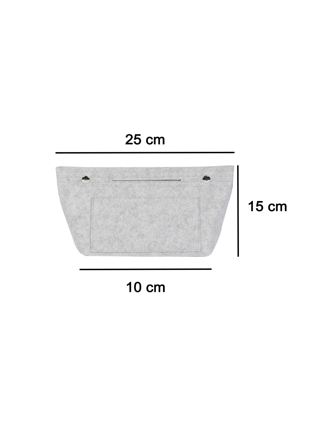 VON CASA Felt Home Storage Organizer - 25X10X15Cm - Light Grey