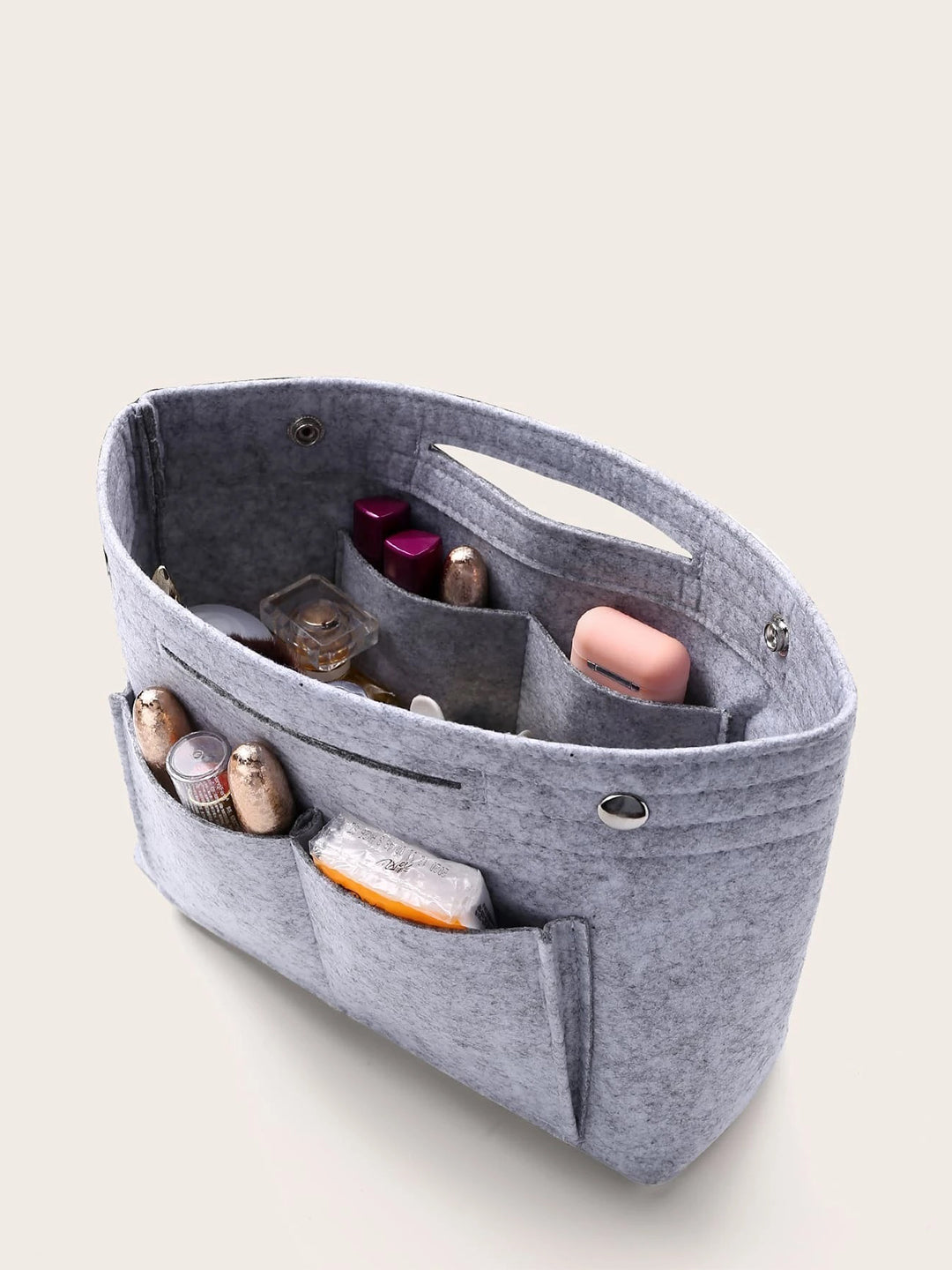 VON CASA Felt Home Storage Organizer - 25X10X15Cm - Light Grey