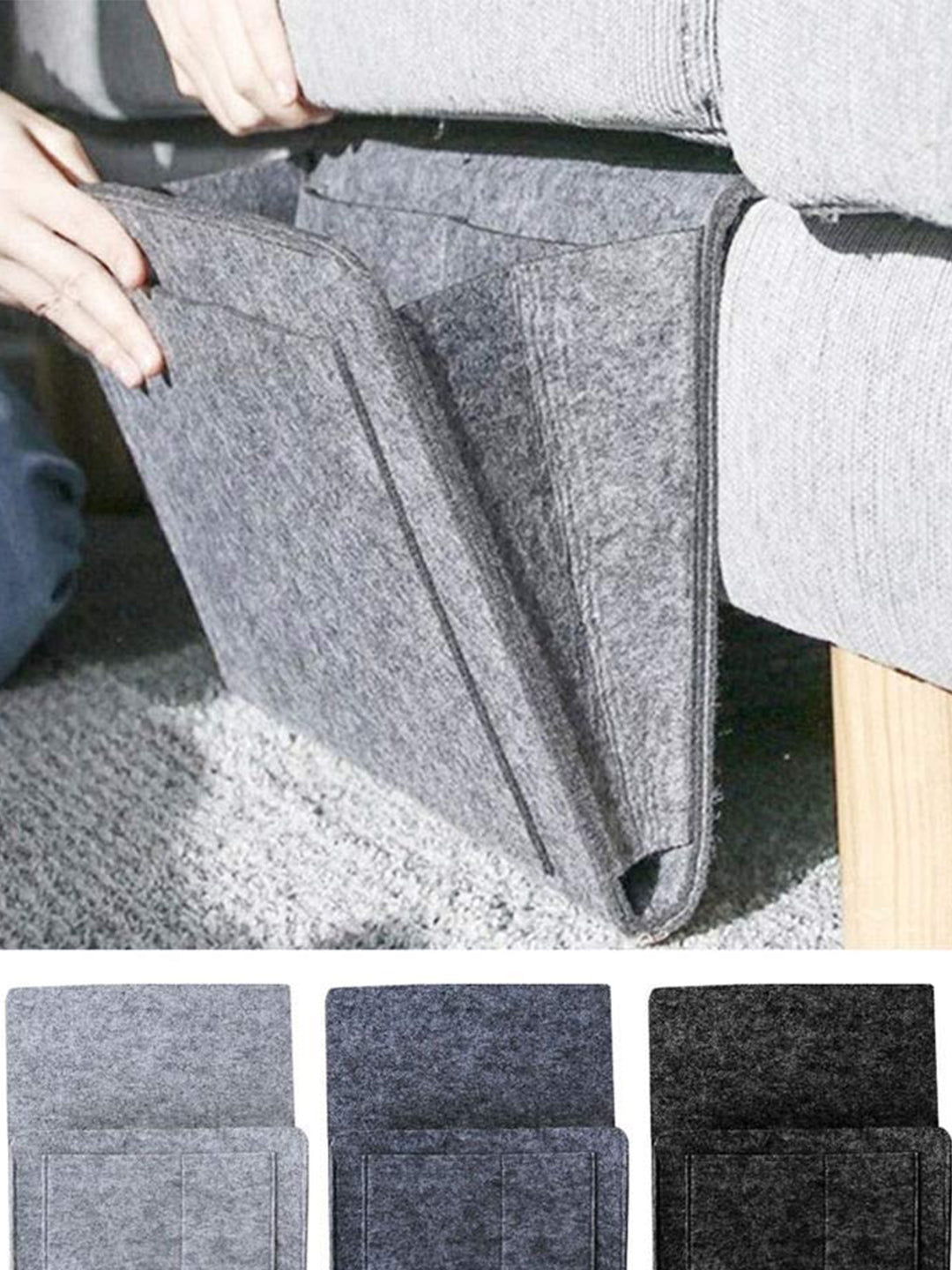 VON CASA Felt Home Storage Organizer - 32X20X0.2Cm - Light Grey