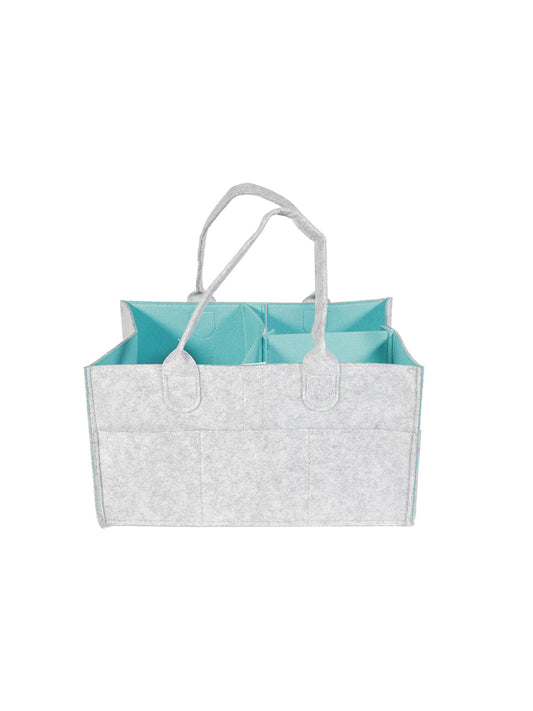 VON CASA Square Felt Home Storge Organizer - 34X24X18Cm - Light Grey