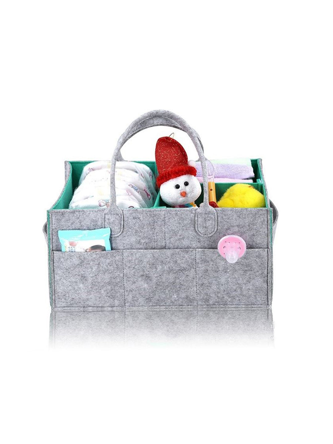 VON CASA Square Felt Home Storge Organizer - 34X24X18Cm - Light Grey