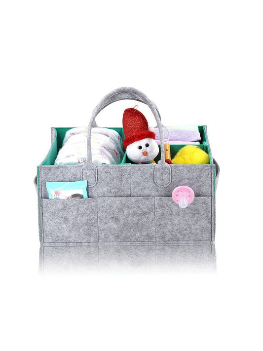 VON CASA Square Felt Home Storge Organizer - 34X24X18Cm - Light Grey