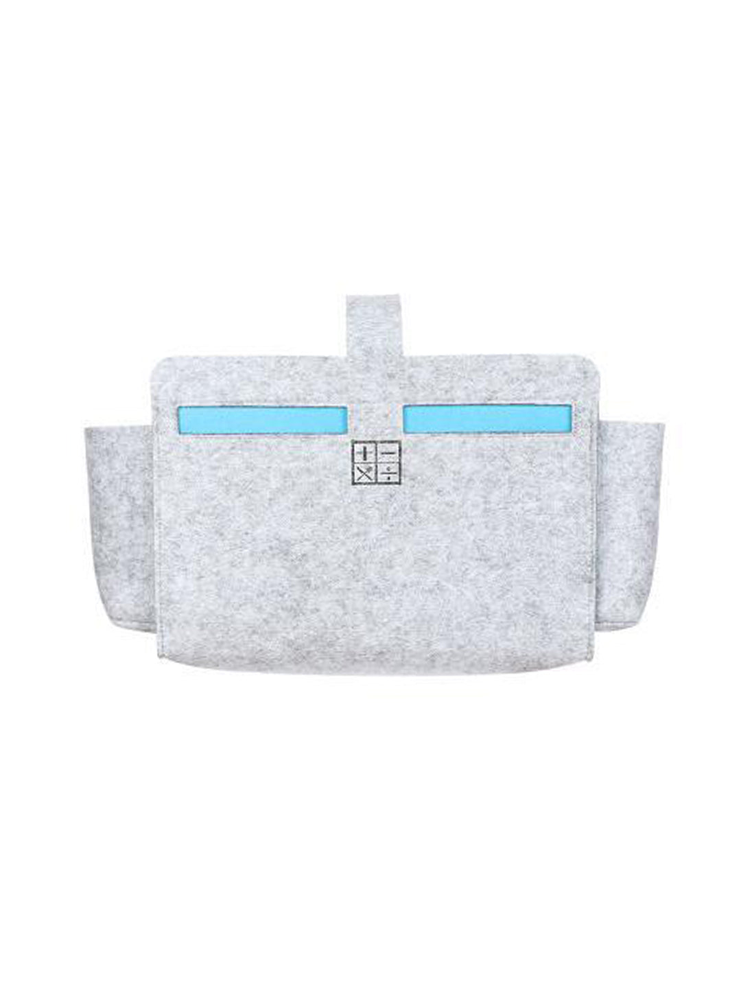 VON CASA Rectangular Felt Organizer - 47X10X33Cm - Light Grey & Blue