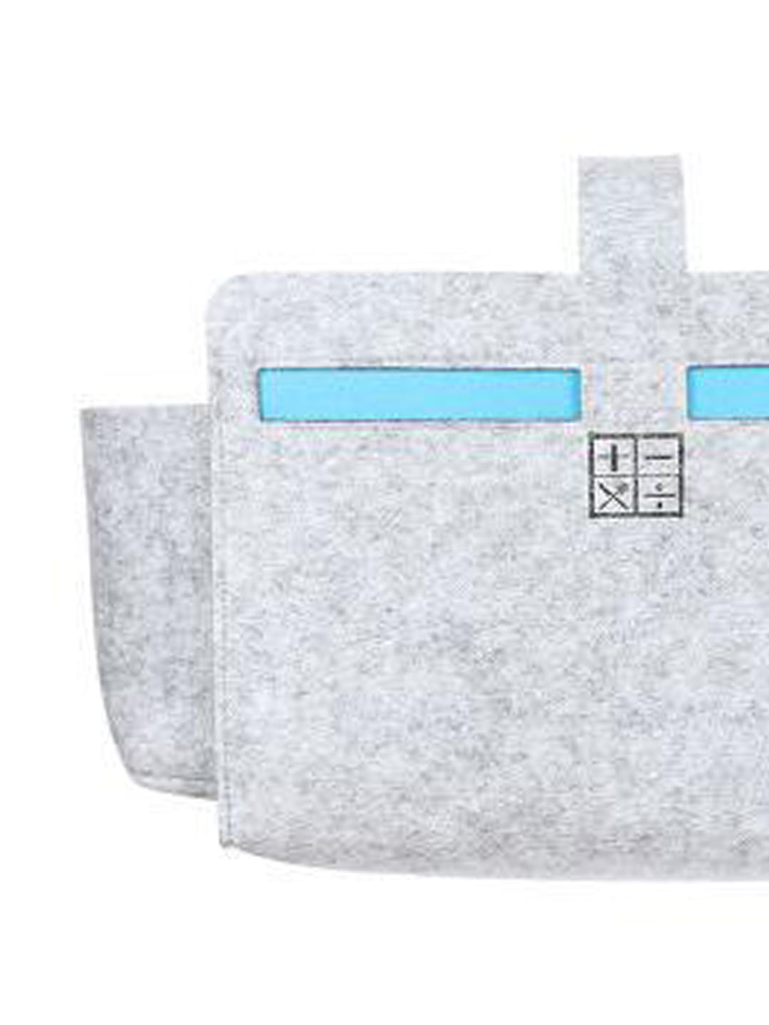 VON CASA Rectangular Felt Organizer - 47X10X33Cm - Light Grey & Blue