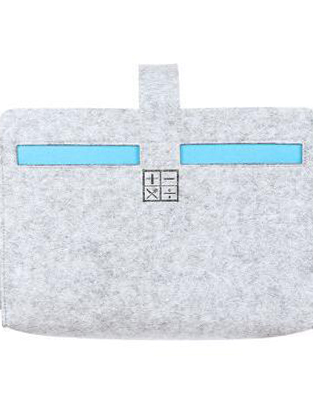 VON CASA Rectangular Felt Organizer - 47X10X33Cm - Light Grey & Blue