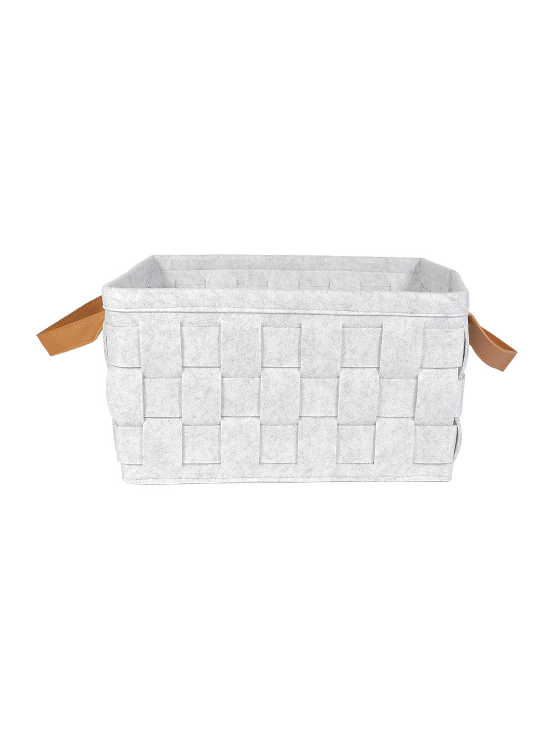 VON CASA Felt Organizer Basket - 31 Litre, Light Grey