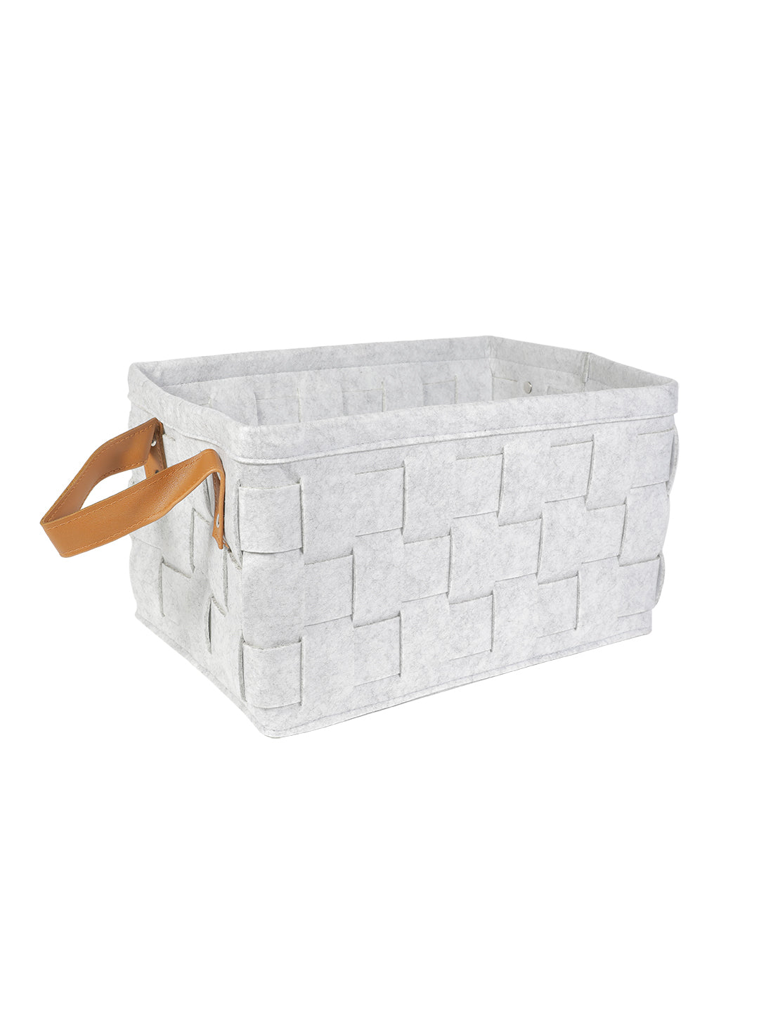 VON CASA Felt Organizer Basket - 31 Litre, Light Grey