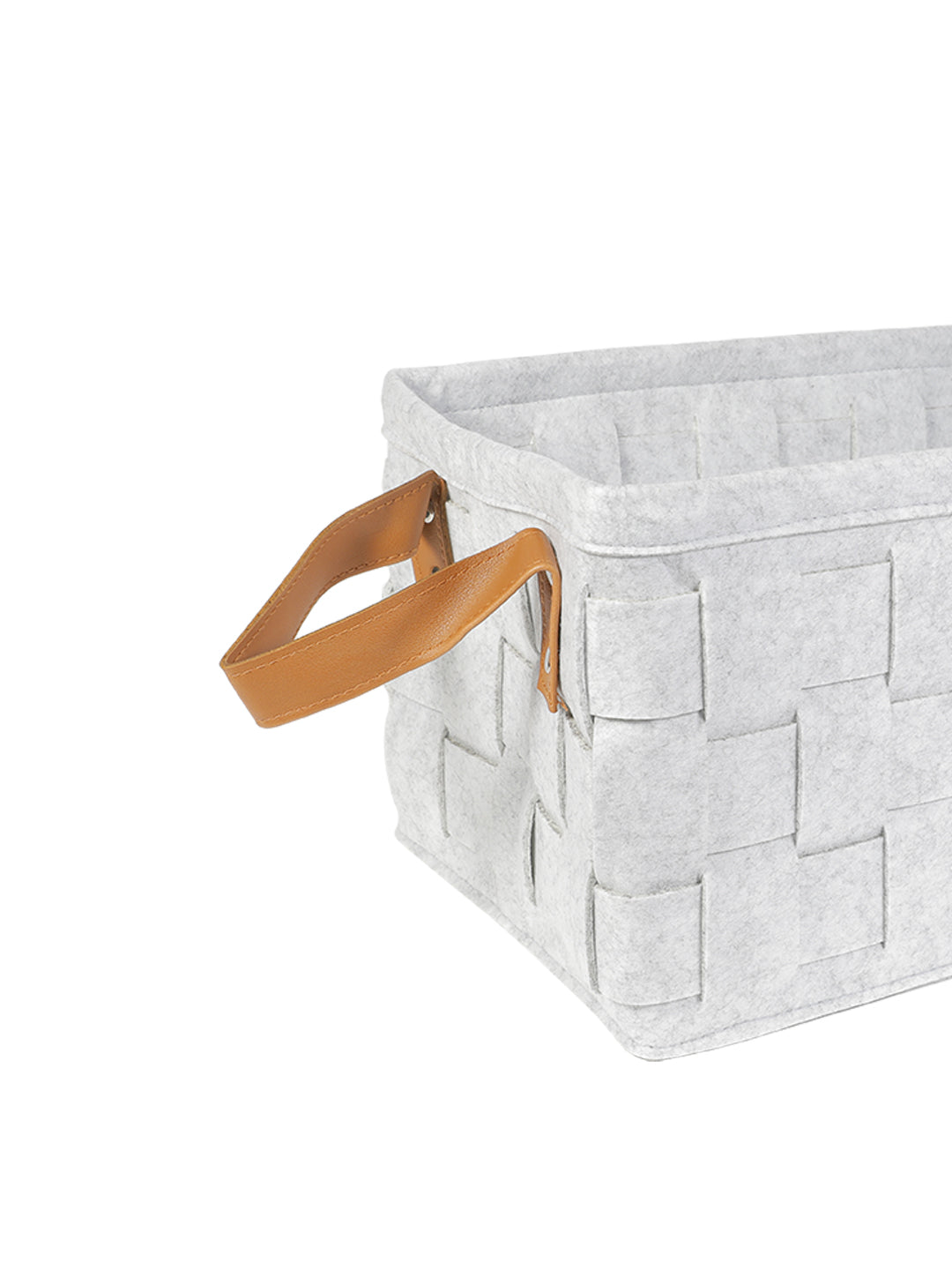 VON CASA Felt Organizer Basket - 31 Litre, Light Grey