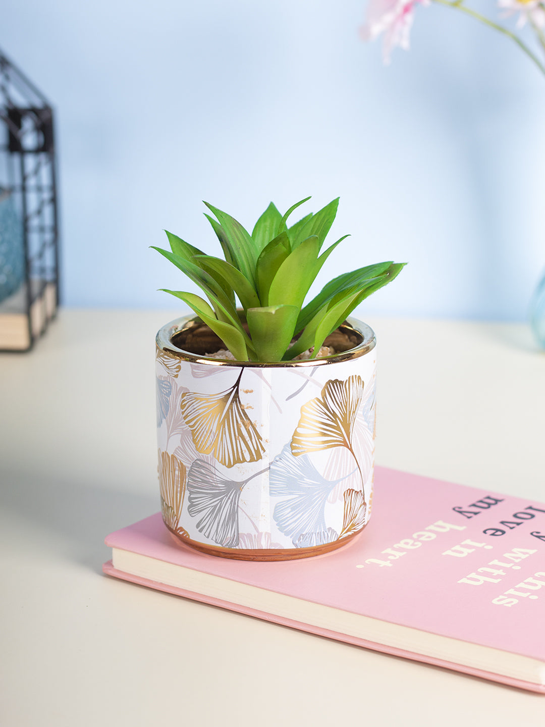 VON CASA Fake Mini Succulent Planter