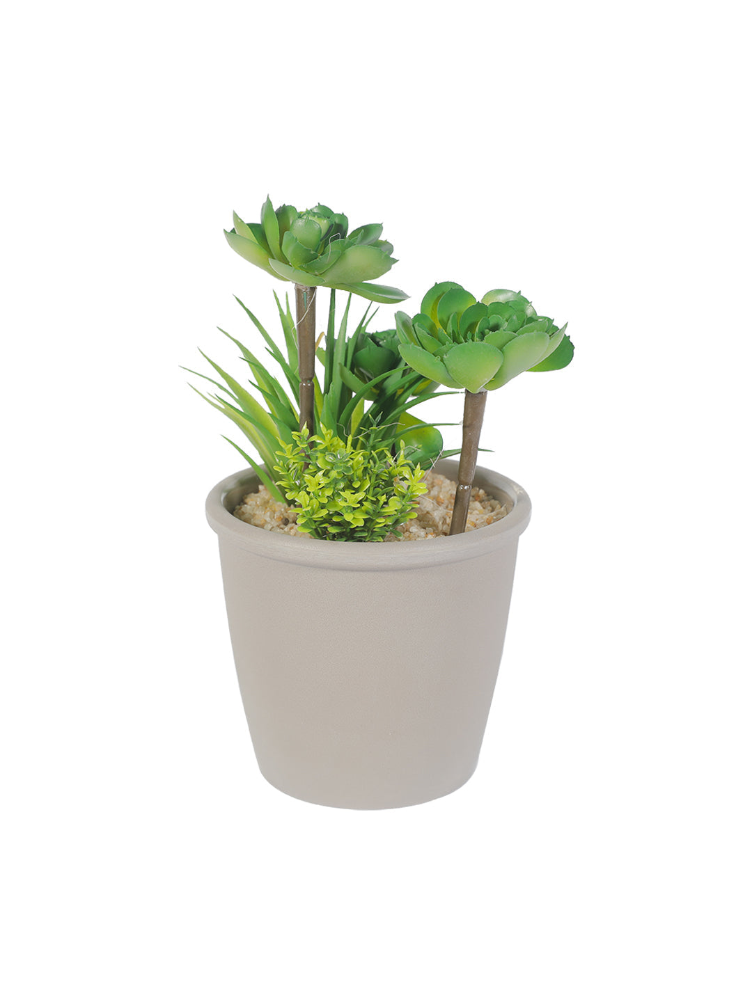 VON CASA Fake Mini Succulent Plant Pot - Grey