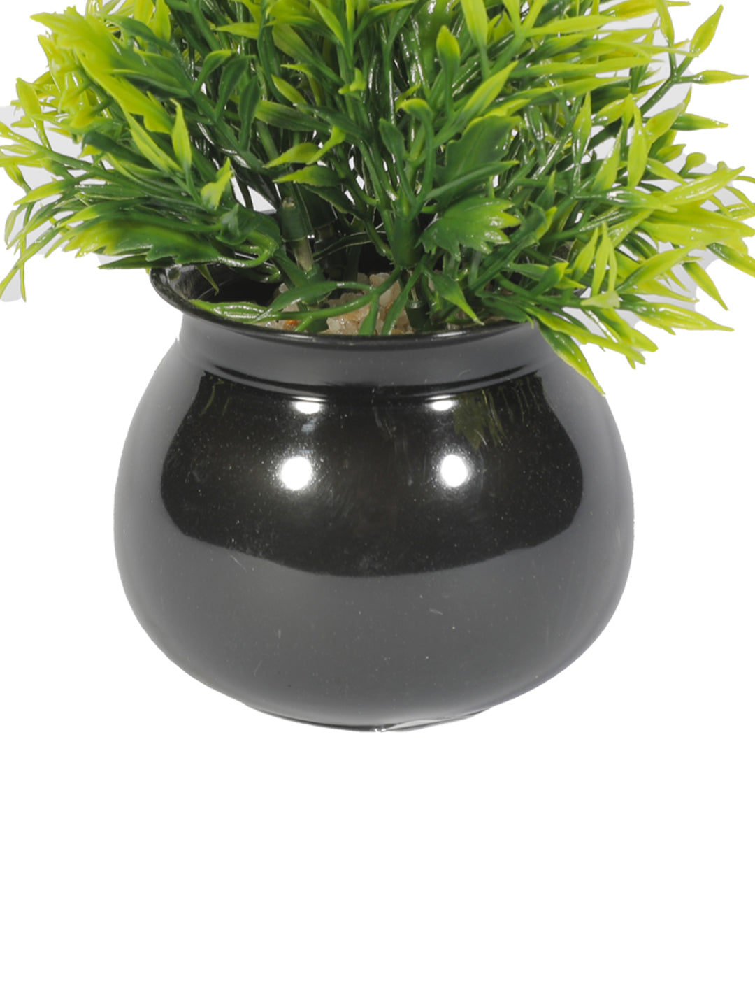 VON CASA Plastic Flower With Pot - Black