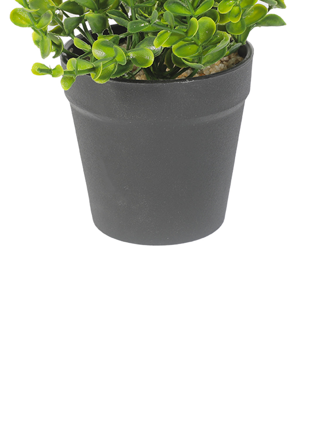 VON CASA Artificial Green Flower Potted Plant - Black Pot