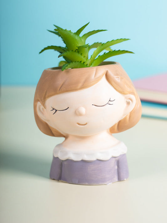 VON CASA Lady Face Artificial Planter Pot