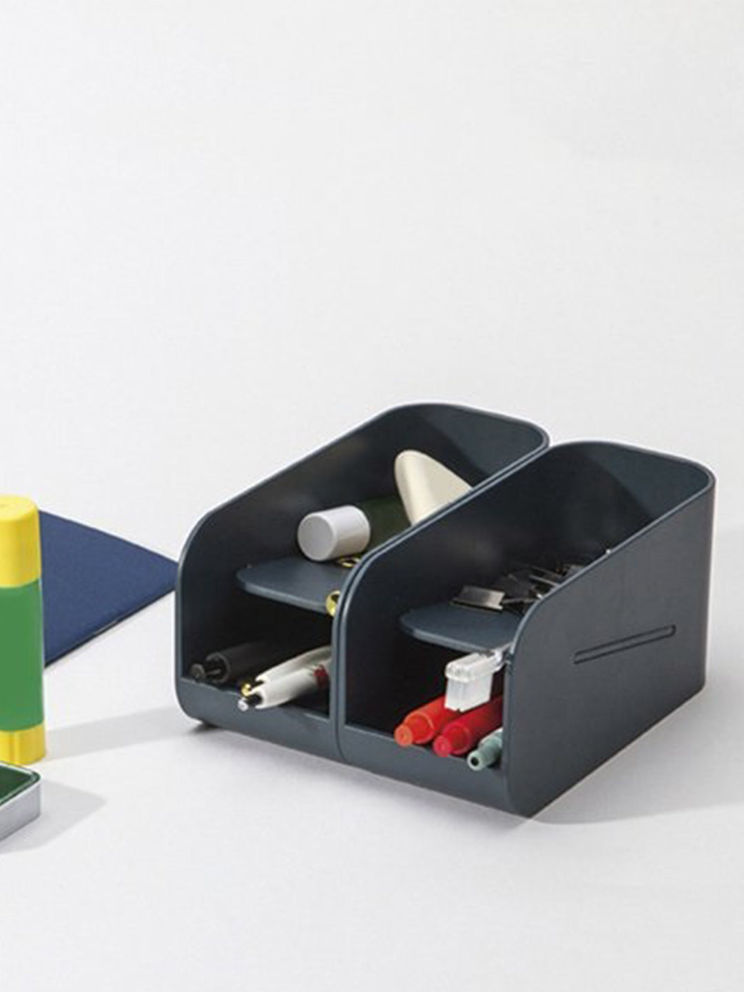 VON CASA Desk Organizer Storage Box - Grey