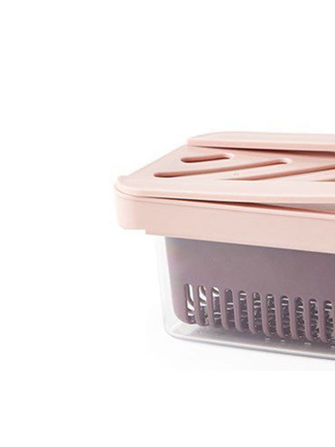 VON CASA Fridge Pull-Out Fruit & Vegetables Space Saver Shelf Holder - Pink