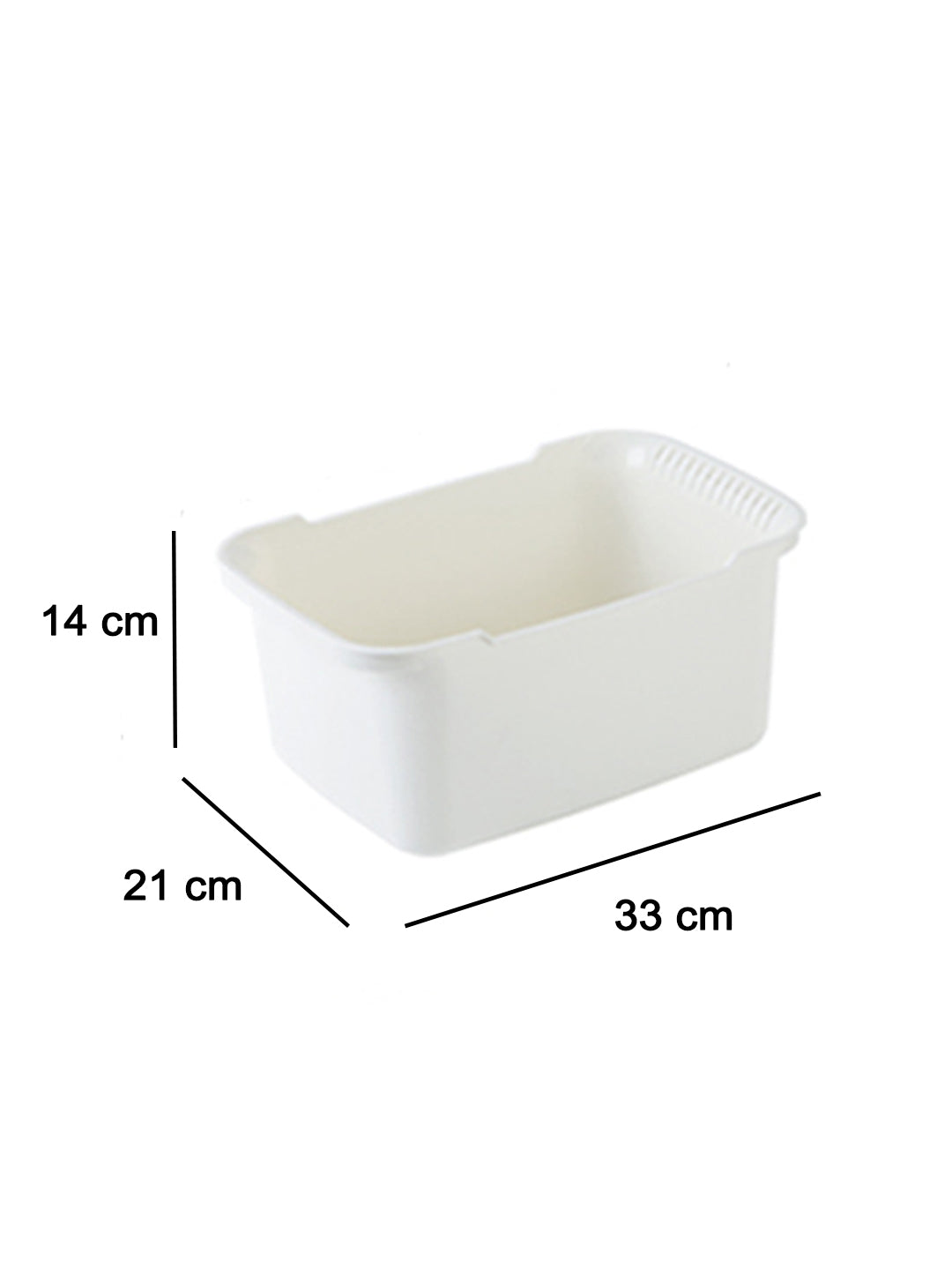 VON CASA Multicolorpurpose Portable Storage Basket - Off White