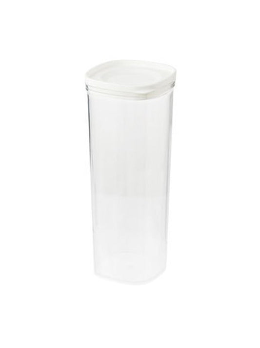 VON CASA Kitchen Cabinet Tall Airtight Plastic Containers - White, Transparent