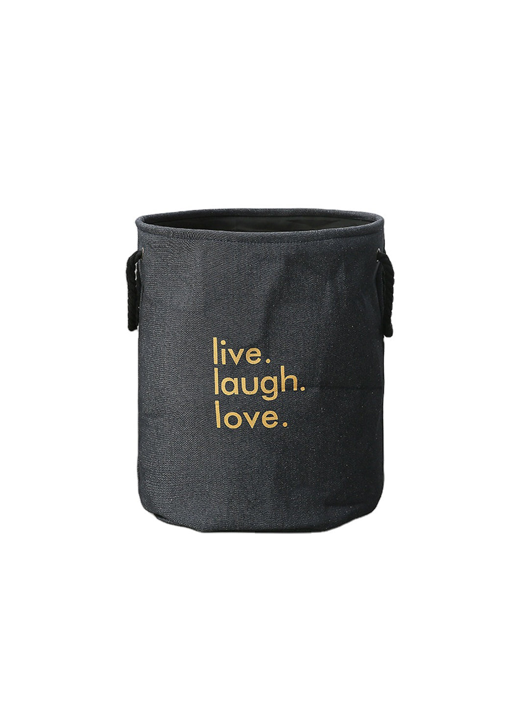 VON CASA Canvas Laundry Storage Basket - 80 Litre - Black