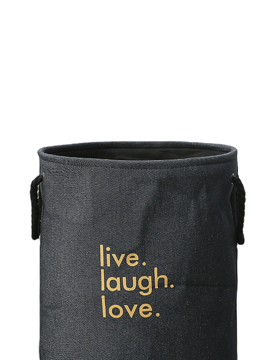 VON CASA Canvas Laundry Storage Basket - 80 Litre - Black